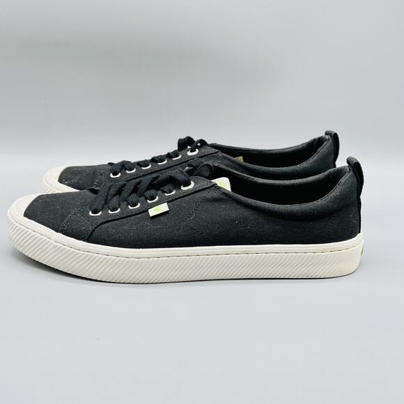 Cariuma Shoes Mens 10.5 Black Canvas Low Top Lace Up Eco Sneakers Trainers main image 8